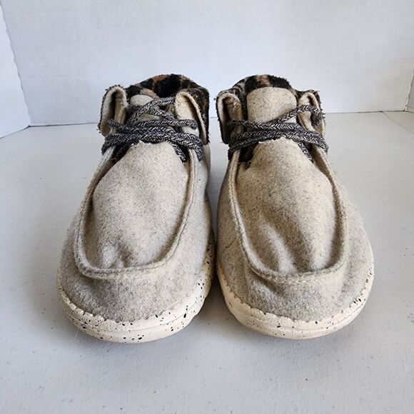 Hey Dude Britt Black Cheetah Shoes Womens 7 Tan Leopard The Buckle - Picture 4 of 11